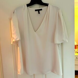 BCBG Cream Blouse L EUC